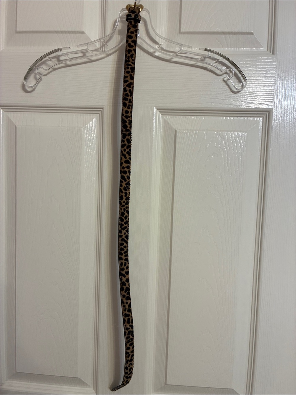 Ann Taylor Leopard Print calf hair Belt - Italian leather - Brown Leopard